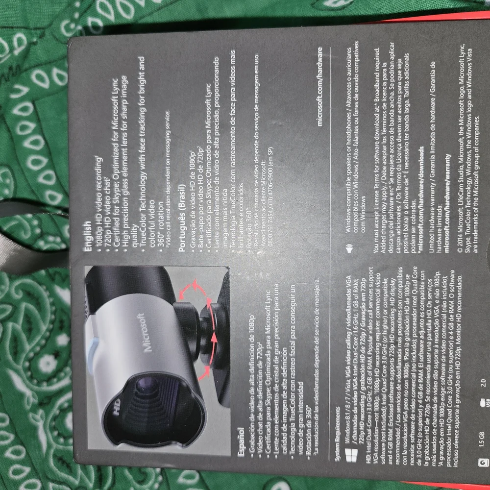NEVER OPENED Microsoft LifeCam Studio Webcam - Black and Silver